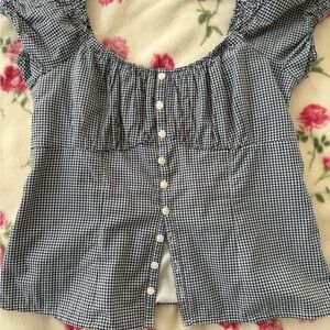 hollister gingham top